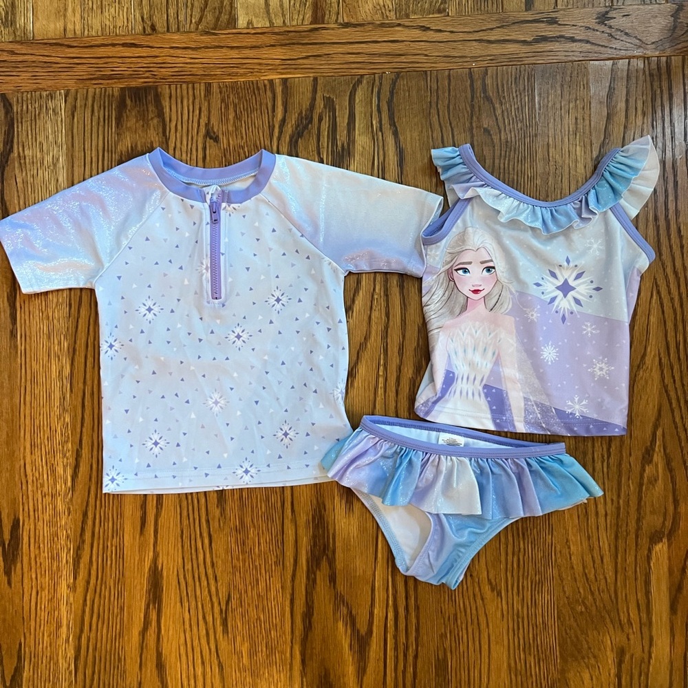 Disney Frozen Girls Swimsuit 3 piece set